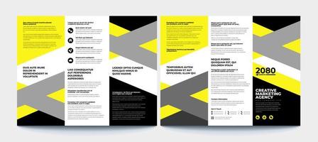 Corporate Blue Tri-Fold-Broschüren-Design, kreative und professionelle Tri-Fold-Broschüren-Vorlage, Flyer-Design vektor
