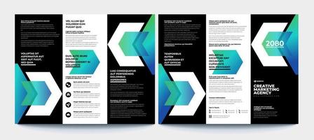 kreativa corporate modern business trifold malldesign. vektor