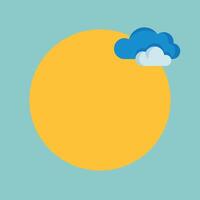 Sonne Wolke Symbol Design Illustration vektor