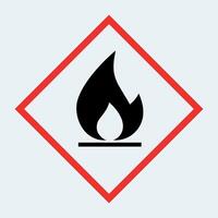 piktogram av brandfarlig standard symbol, globalt harmoniserade systemet varning tecken illustration vektor