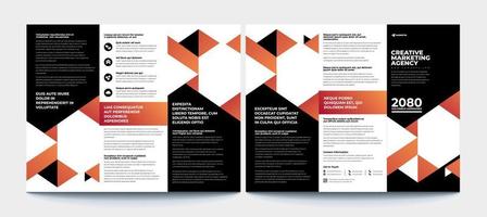 kreativ modern företags trippelvikt broschyr malldesign vektor