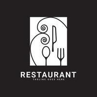 restaurang logotyp design i årgång stil vektor