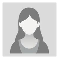 Platshållare avatar. kvinna standard kvinna användare bild. grå profil. ansikte bild isolerat på bakgrund för forum, social media, chatt, operatör avatar. vektor