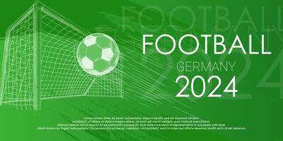 Fußball 2024 Sozial Medien Hintergrund. Illustration Euro Fußball 2024 im Deutschland Hintergrund Vorlage zum Banner, Karte, Webseite, Sozial Medien. vektor