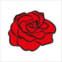 Rose Blume Hand gezeichnet Illustration zum Logo vektor