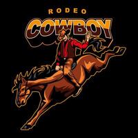 Stier Fahrer. Rodeo. Cowboy. Texas Sport vektor