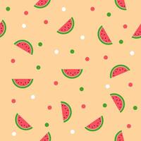 nahtlos Sommer- Wassermelone Hintergrund Textur vektor