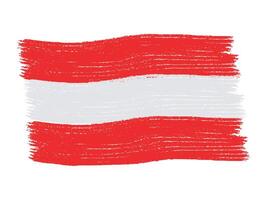 Österreich Land Flagge mit Bürste Schlaganfall Farbe vektor