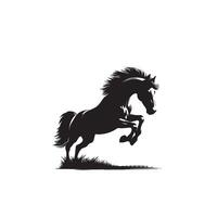 Pferd Silhouette auf Weiß Hintergrund. Pferd Logo vektor
