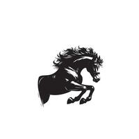 Pferd Silhouette auf Weiß Hintergrund. Pferd Logo vektor