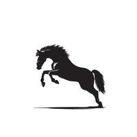 häst silhuett på vit bakgrund. häst logotyp vektor
