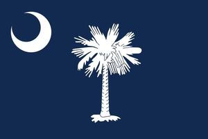 Süd Carolina Zustand Flagge Illustration. Süd Carolina Flagge. vektor