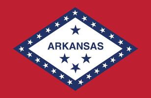 Arkansas stat flagga illustration. Arkansas flagga. vektor