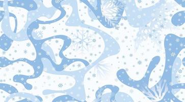 Winter Schnee nahtlose Muster. Weihnachtsfeiertagsmuster mit Punkten und Schneeflocken. saisonal gezeichnete Textur. Winterurlaub Kulisse. künstlerischer stilvoller Schneefallhintergrund aus der Weihnachtskollektion. vektor