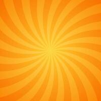 orange lutning tecknad serie stil virvla runt starburst mönster textur i tom fyrkant enkel bakgrund vektor