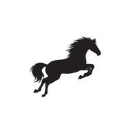 häst silhuett på vit bakgrund. häst logotyp vektor