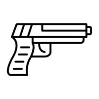 Symbol für die Pistolenlinie vektor