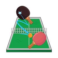 Illustration von Tabelle Tennis vektor