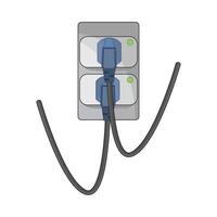 illustration av elektrisk uttag och plugg vektor