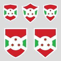 Burundi einstellen Schild Rahmen vektor