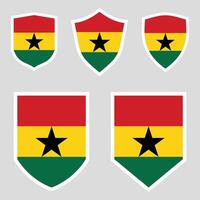 Ghana Flagge einstellen Schild Rahmen vektor