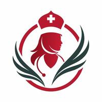 Illustration von medizinisch Krankenschwester Logo Symbol vektor