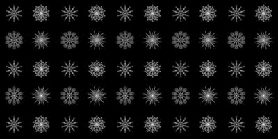 nahtlos Muster mit Schneeflocken auf ein schwarz Hintergrund. Illustration vektor