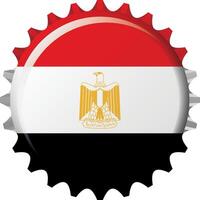 nationell flagga av egypten på en flaska keps. illustration vektor