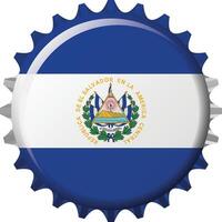 National Flagge von el Salvador auf ein Flasche Deckel. Illustration vektor