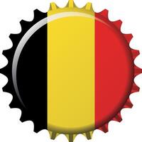 National Flagge von Belgien auf ein Flasche Deckel. Illustration vektor