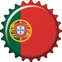 National Flagge von Portugal auf ein Flasche Deckel. Illustration vektor