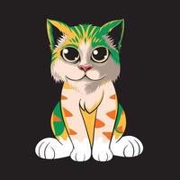 katt . katt t-shirt design vektorer . katt