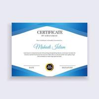 modern design för certifikatmall. kreativa certifikat om uppskattning utmärkelse mall design. vektor