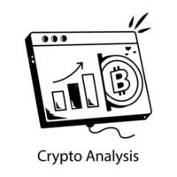 trendig crypto analys vektor