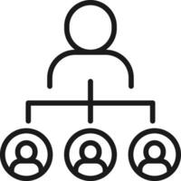 hierarki strukturera anställd ikon. nätverk företag företag symbol. vektor