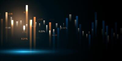 företag illustration design stock marknadsföra diagram eller forex handel diagram för företag och finansiera idéer. vektor