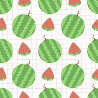 nahtlos Muster mit Wassermelone Obst vektor