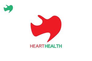 Menschen Hände halten Geschenk Unterstützung Herz Symbol Gesundheit Liebe Logo Design Konzept vektor