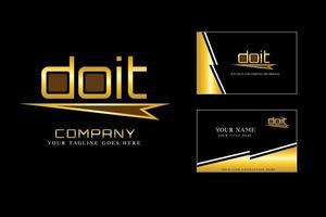 do it logo typ mit goldener farbe vektor