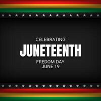 juneteenth frihetsdagen bakgrundsdesign. vektor