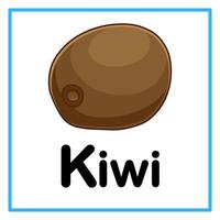 färsk kiwi frukt alfabet illustration vektor