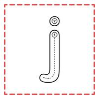 Alphabet Rückverfolgung jj Illustration vektor