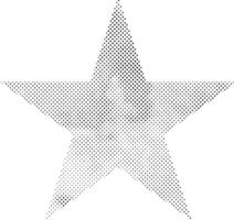 grunge halvton texturerad stjärna collage papper skära ut ikon vektor