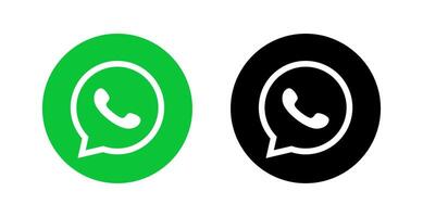 WhatsApp Symbol Logo Illustration auf Weiß Hintergrund vektor