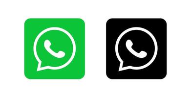 WhatsApp Symbol Logo Illustration auf Weiß Hintergrund vektor