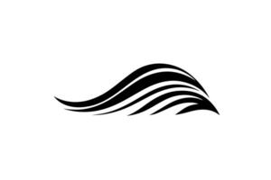 Flüssigkeit Bewegung abstrakt Welle Symbol Design Illustration. minimalistisch Logotyp. vektor