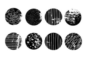 Farbe gefüttert gestalten Kaffeeflecken Grunge Kreis Grenzen zum künstlerisch Entwürfe. vektor
