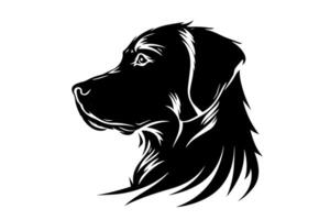 Hund Kopf Silhouette Logo Illustration. süß Retriever Symbol Kunst. vektor