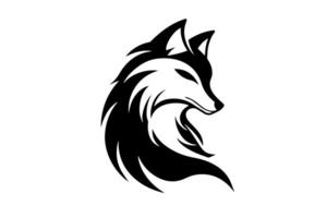Fuchs Logo Symbol Jahrgang Silhouette von ein majestätisch wild Kreatur im geometrisch Stil. vektor