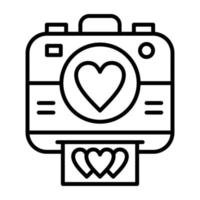 Symbol für die Hochzeitskamera vektor